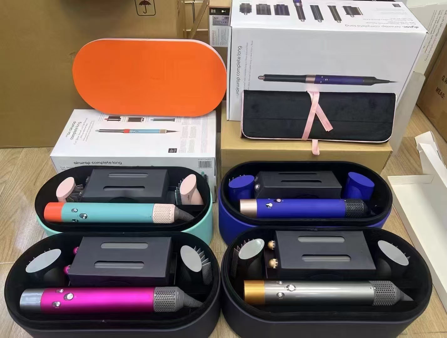 Multifunctional Curler Negative ion Hairdryer Professional Adjustable Temperature Tool Unisex Hair Curlers 7-in-1 with gift box