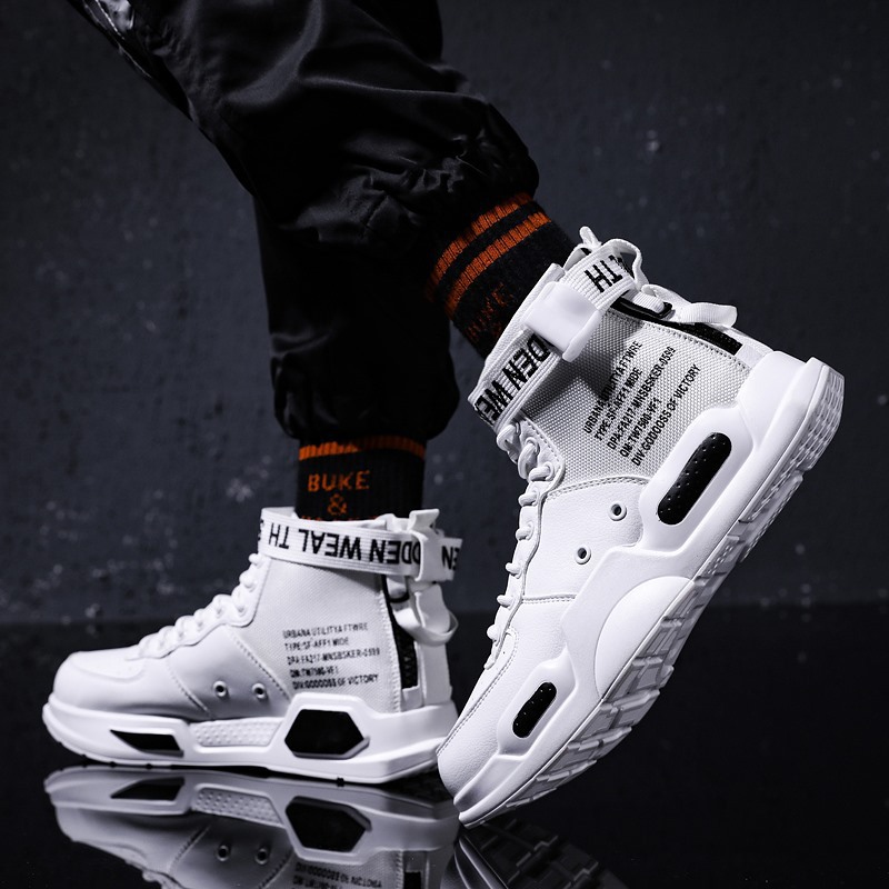 Brand Men's Casual Sneakers High-tops Sneakers Trendy Boys Basketball Sports Tennis Shoes Outdoor Off-road Shoes Couple Sneakers Free Shipping