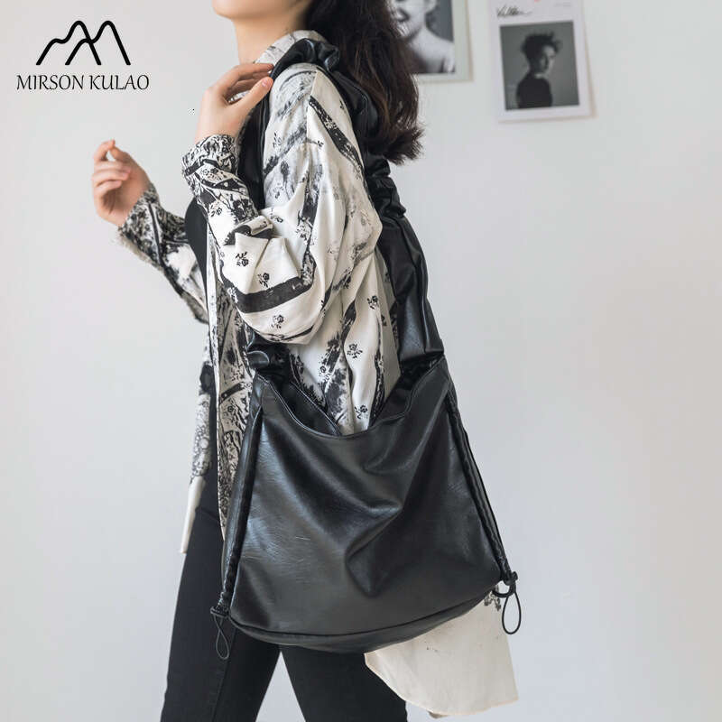 2024 New Fashion Pleated Crossbody College Campus Niche Design Tote Bag