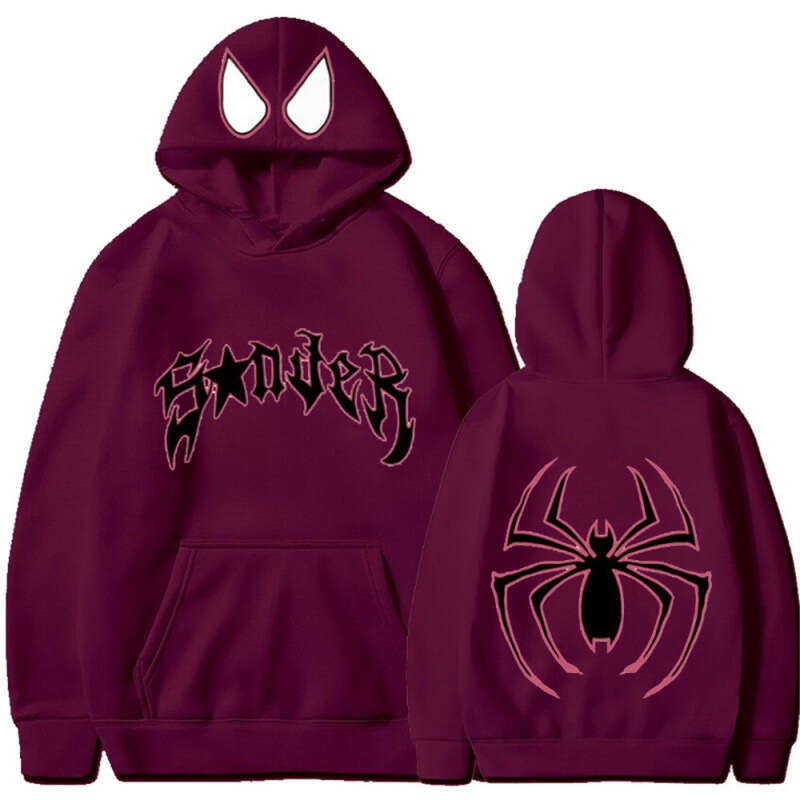 shanshi spider hoodie Dark Sportswear Men's and Women's Hoodies Gothic Couple Harajuku Large Size Spider Print hoodie