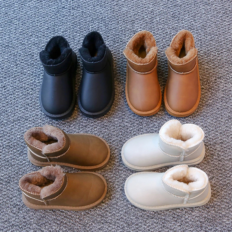 Fashion Children Casual Shoes Girls Boys Cotton Snow Boots Warm Kids Boots Boy Winter Cotton Shoes Sneakers 241106