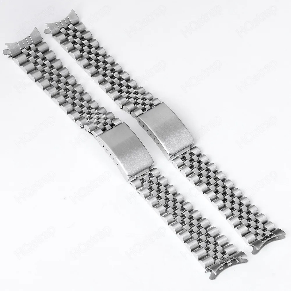 Solid Steel Strap for Rolex Watch B8mm 19mm 20mm 21mm Bracelet Folding Buckle Metal Watchband Curved End y 241105