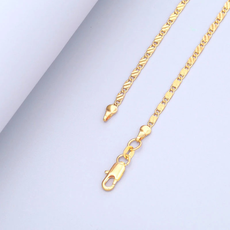 Exquisite and fashionable gold-plated necklace for women and men size 16-30 inches jewelry chain gift 241106
