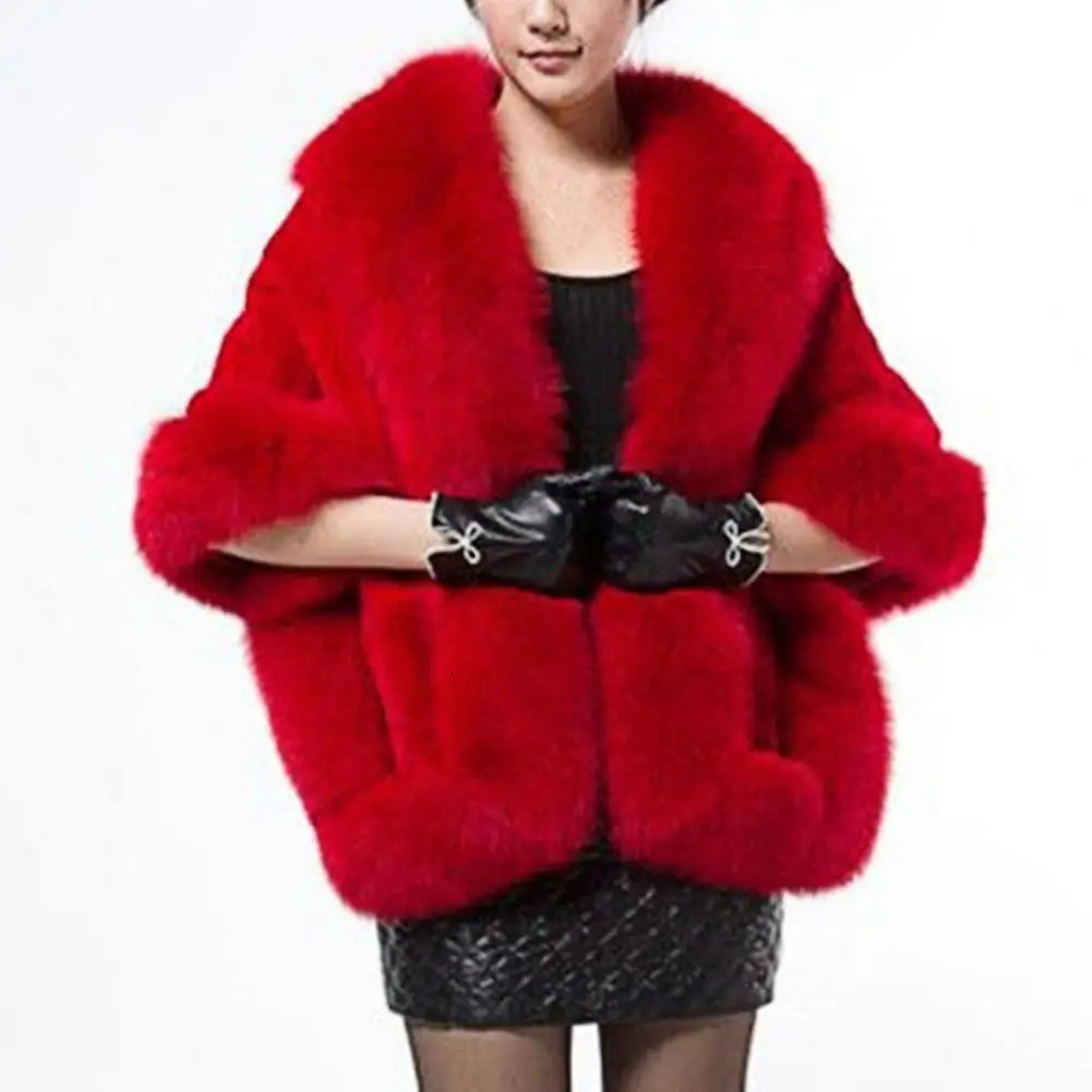 Artificial fur shawl artificial rabbit collar winter shawl elegant bridal leather bag shawl plush warm shawl fluffy womens jacket 241106