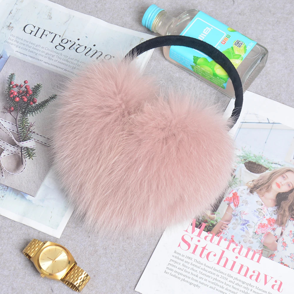 Winter Womens Warm True Fox Fur Earrings for Girls Large Natural Fox Fur Earrings Fashionable Womens Fur Earrings 241106