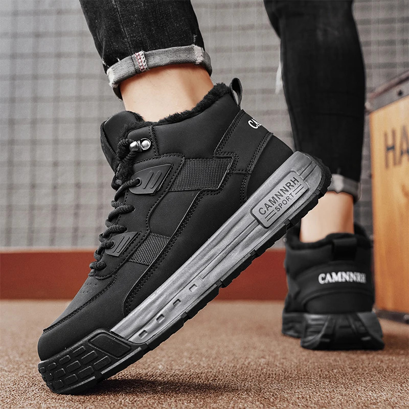2025 New Men's Winter Men's Sports Shoes With Cotton Wear Resistant Outdoor Boots Soft, Comfortable, Warm And Comfortable Le Fu Shoes New Ed