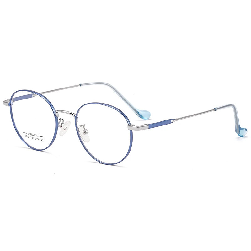 KatKani Super Light Alloy Two-tone Eyeglasses Men Retro Round Myopia Optics Prescription Glasses Frame Women AC017 241105