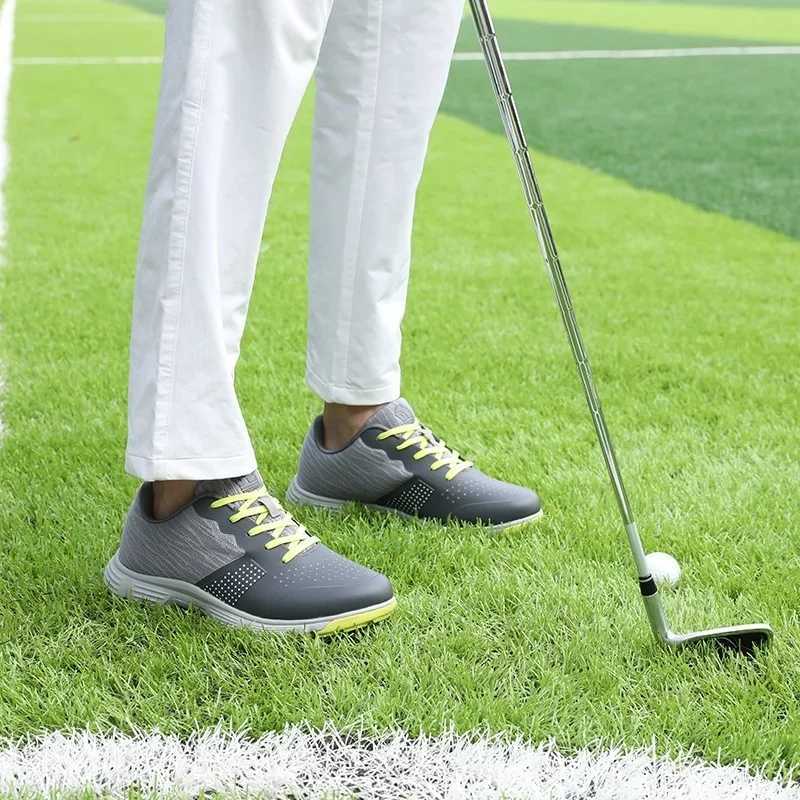 Mens with Spikes Breathable, Waterproof, Anti-Slip Outdoor Golf hot Sports Shoes for Men - 2024