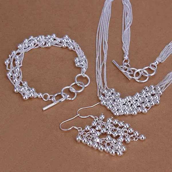 925 sterling silver SE model Vntines Day gift necklace bracelet earrings fashion jewelry set X241106
