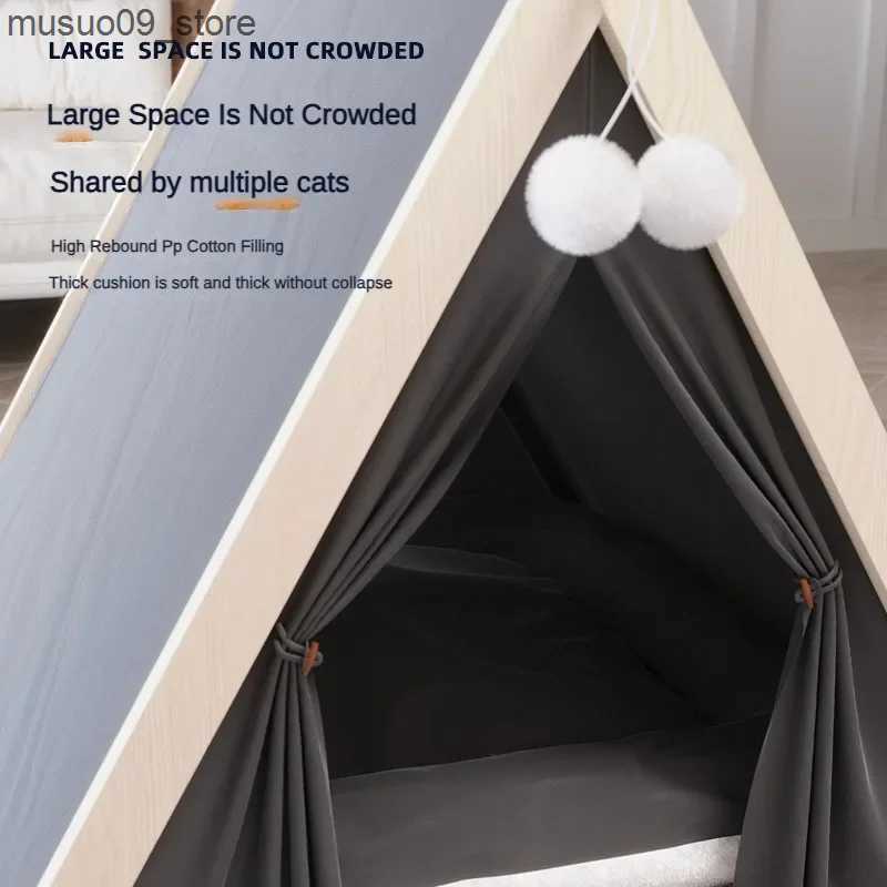 kennels pens Dog bed semi enclosed comfortable large space soft and warm Camas Para Perros deep sleep washable pet cat bed Accesorios Para Perros L240