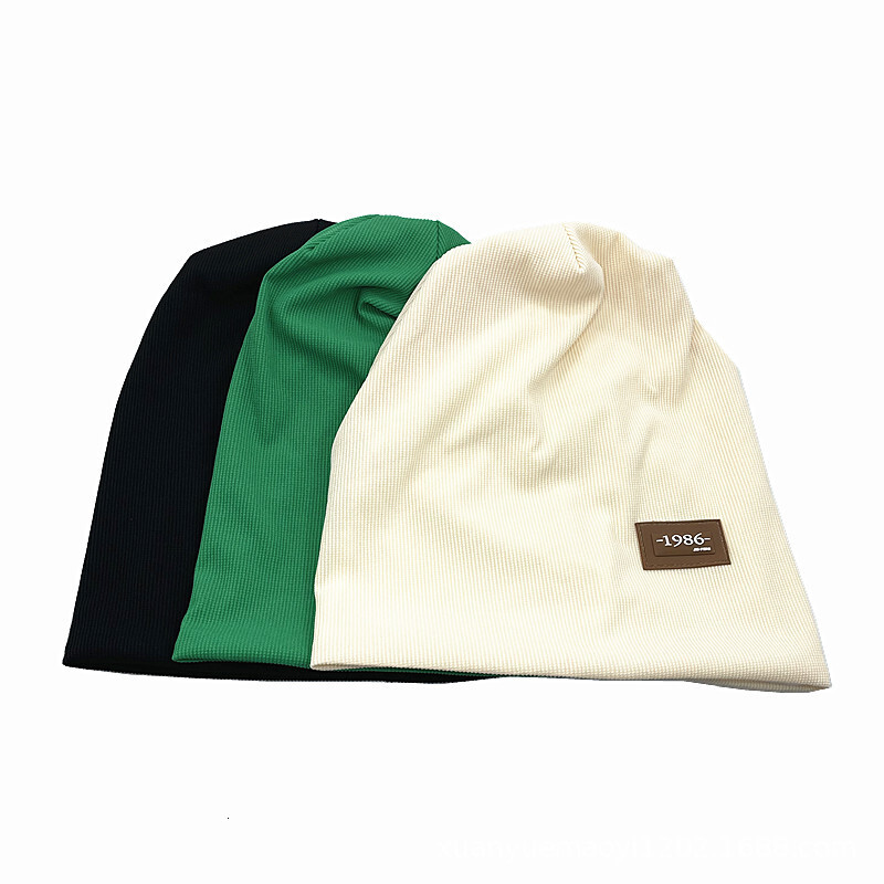 High quality design, New Autumn/Winter Women's Hats Stacked Double layer Knitted Solid Color Classic Hoodie Windproof Hat