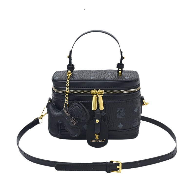 New designer fashion cute printed women's new style, women's handheld small square shoulder crossbody bag, makeup box, fashionable bag