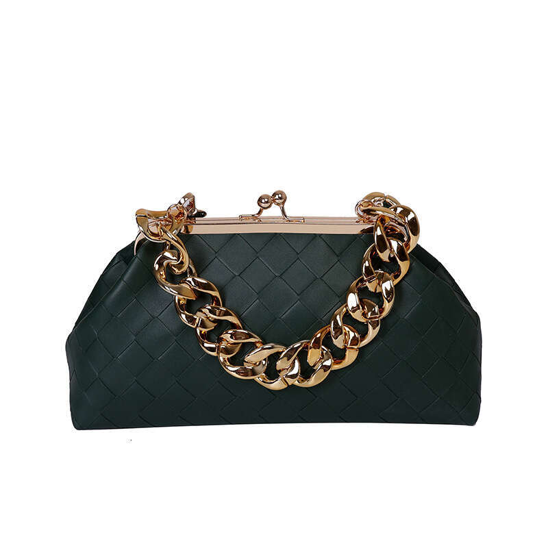 Designer Bag Women's Bag 2024 New Fashionable Single Shoulder Crossbody Clip Bag Chain Hand-Held Lipstick Banquet Bag