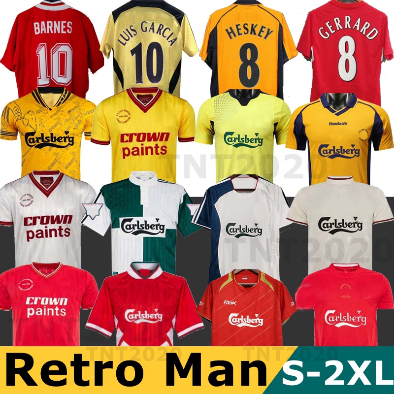 Men's Vintage Retro Soccer Jersey - Dalglish & Heskey (1993-1995) Fowler & Gerrard (2004-2005) Home/Away/Third Kit