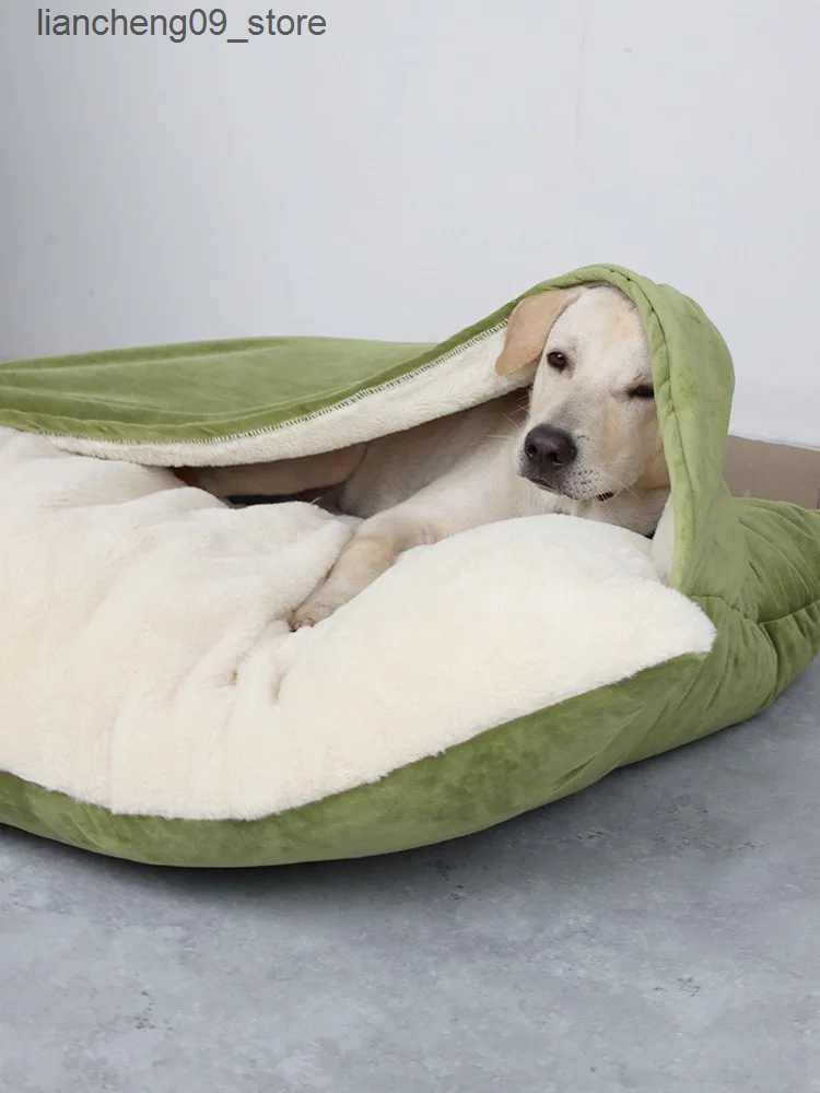 kennels pens Dog bed with detachable cover large kennel warm dog bag with blanket pet accessories for large kennel L240910