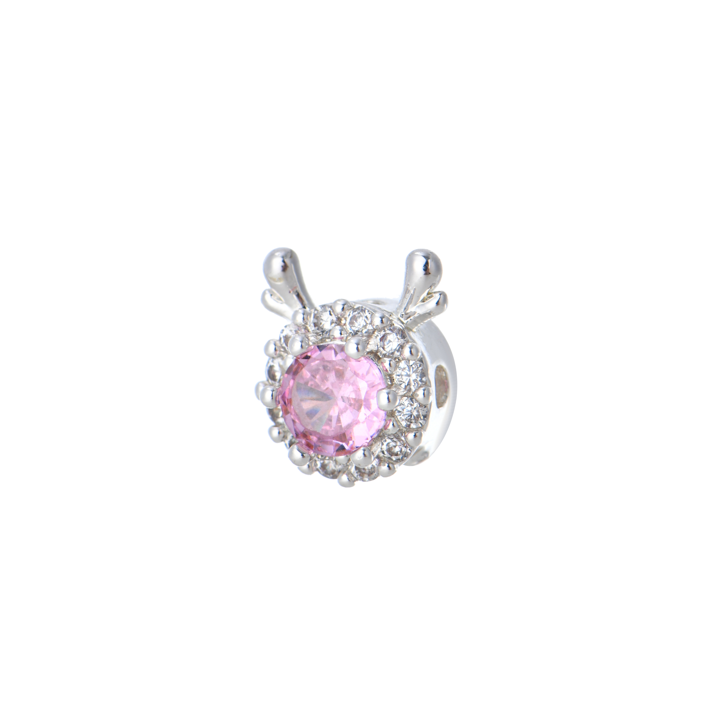 Pink Zircon-Adorned Chinese Dragon Bronze Necklace for Unique Style Pink in packs of 100