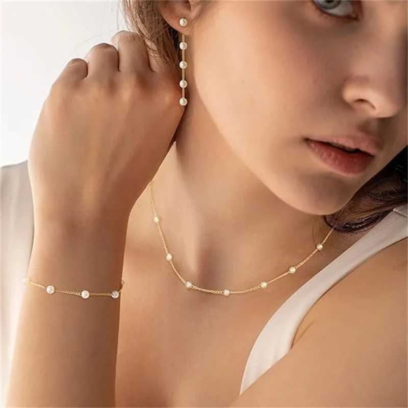 Unique bead jewelry set with tassel pearl necklace vintage necklace suitable for text X241106