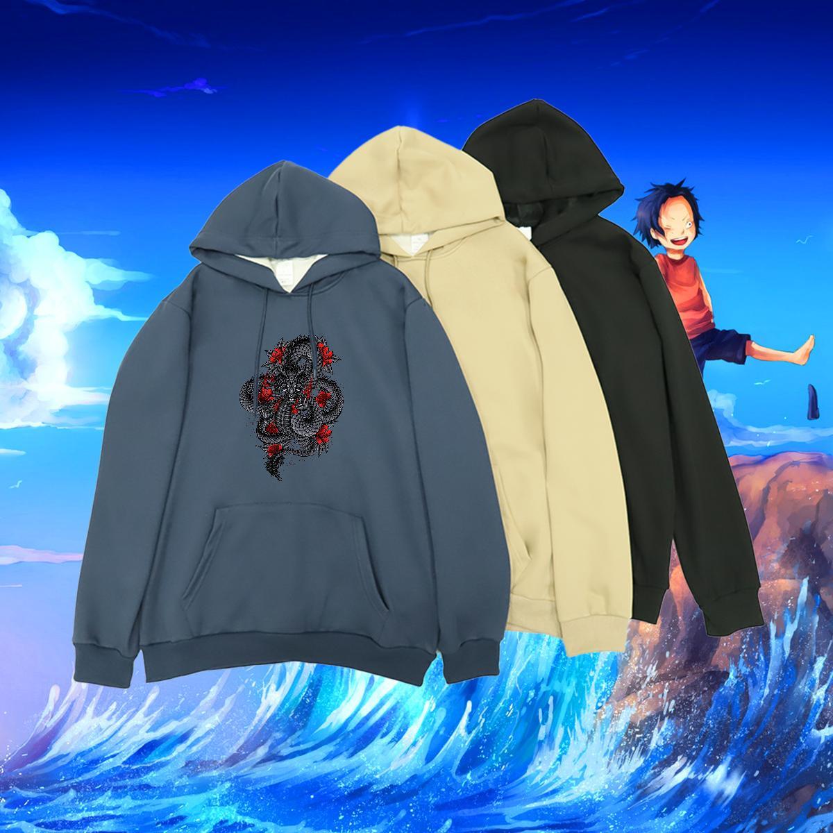 Fashion Casual Hooded Sweatshirt Clothings Unisex Hoodie Cartoon Print Thick Fleece Hooded Collar Home Outdoor