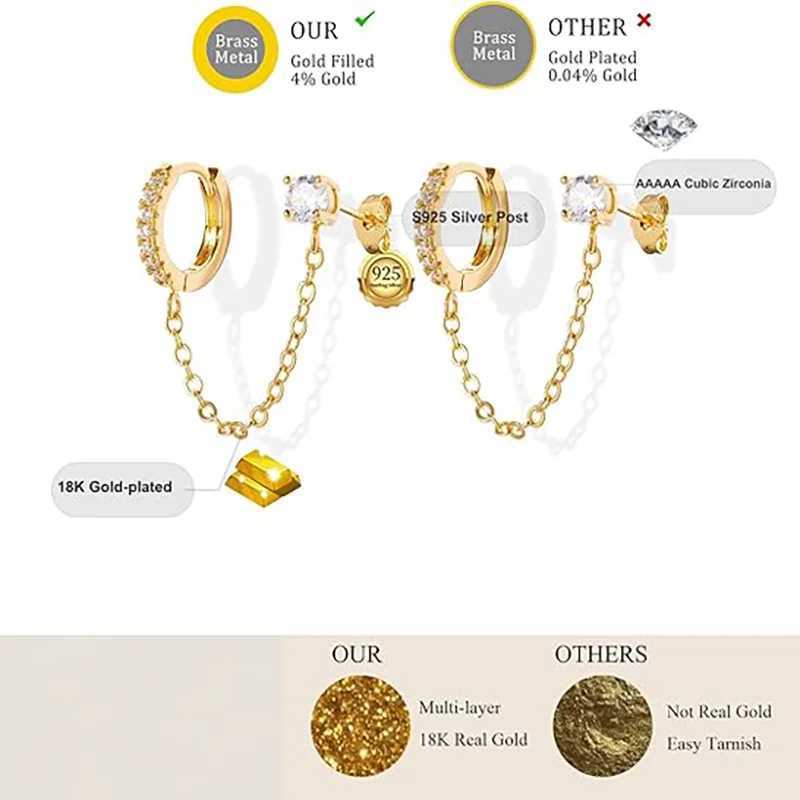 14K earrings pendant chains bracelets charming jewelry wedding 925 for girls luxurious high-quality fashionable zircon gold stud gift plated pattern X