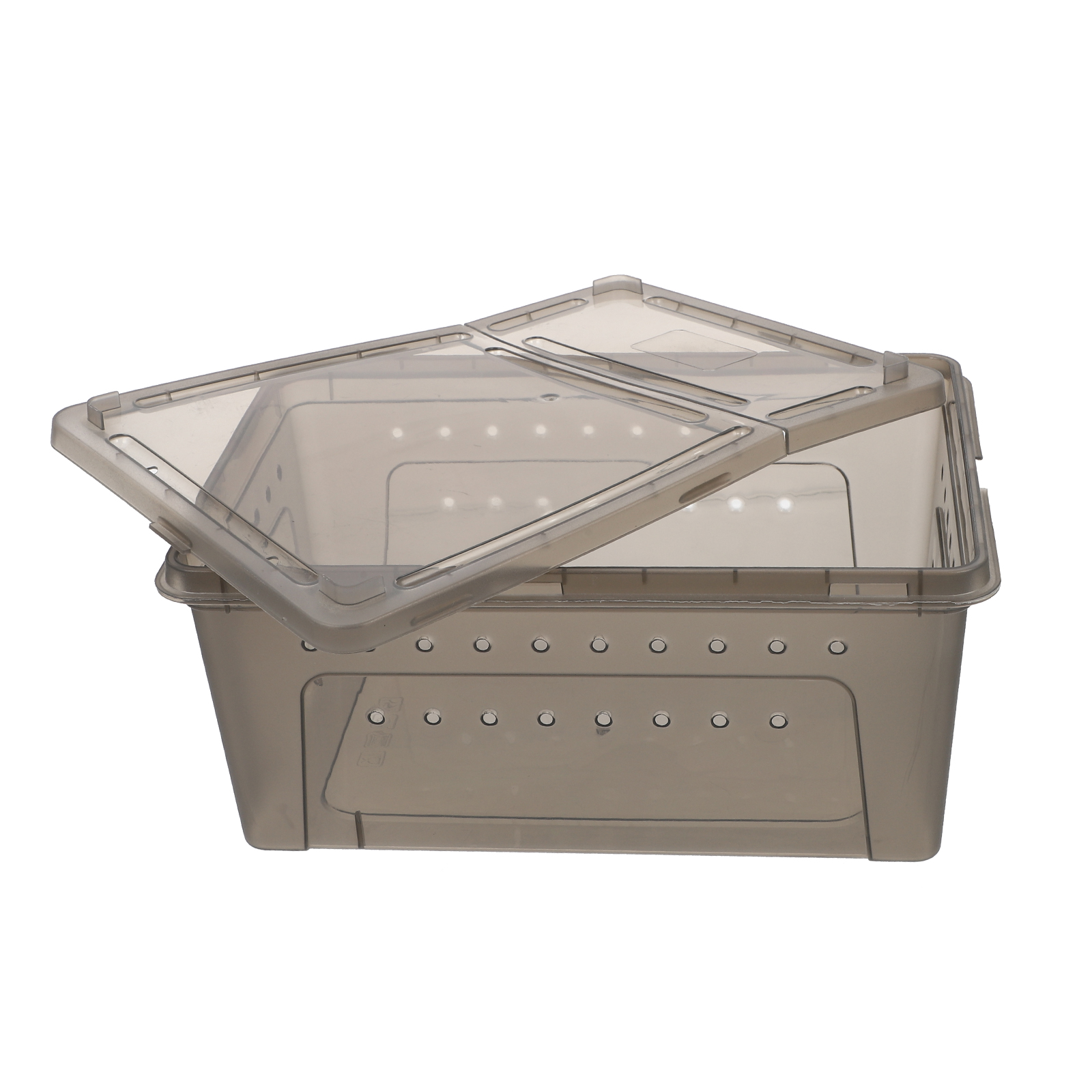 1pc Pet Reptile Feeding Box Reptile Terrarium Breeding Box With Feeder Aquarium Turtles Water Fish Tank Guppy Breeding Tub