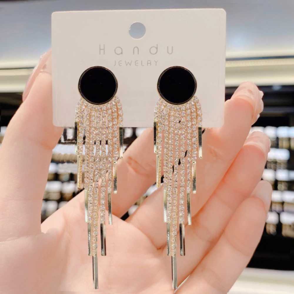 Luxury rhinestone punk bridal punk fashionable earrings party personalized jewelry gift earrings X241106