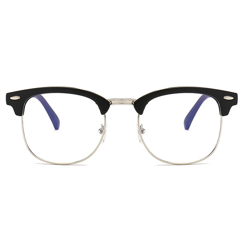 Classic Sunglasses Eyebrow Design Vintage Rice Nail Half Frame Metal Glasses Tide Anti Blue Light Glasses Designer Sunglasses for Men Women Polarized 