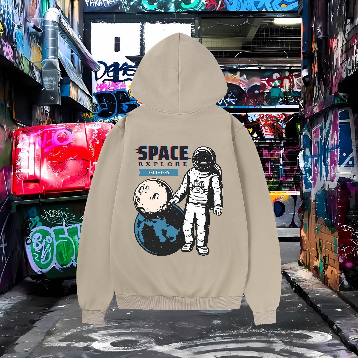 New Hoodie for Men Hooded Collar Long Sleeve Cool Men Hoodie Customized Print Wear Y2K Warm Fleece