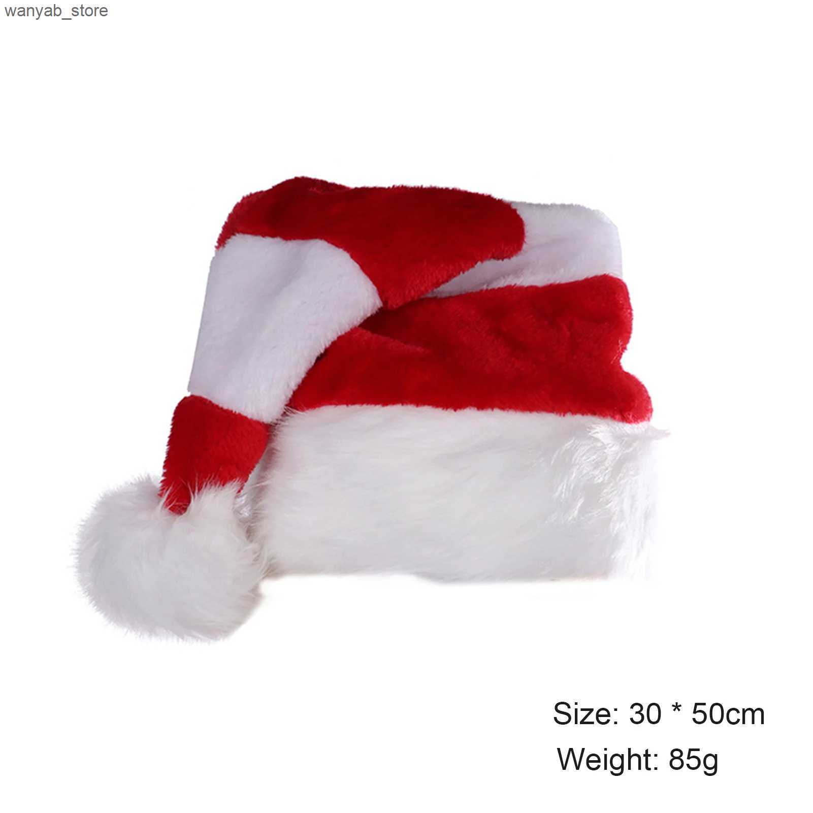 Wide Brim Hats Bucket Hats Winter Warm Plush Christmas Hat Creative Soft Plush Christmas Hat Cap for Home Xmas Santa Claus Gift L240910