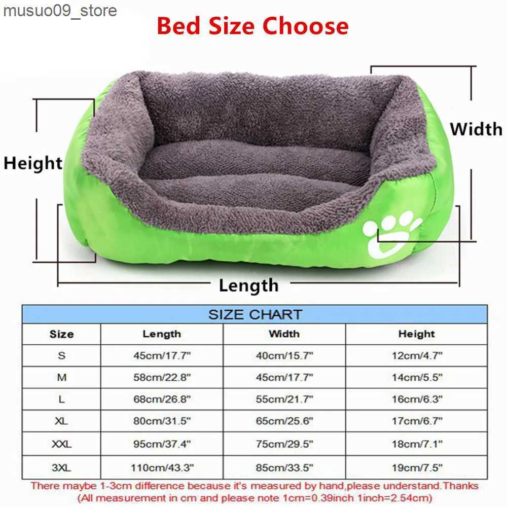 kennels pens 10 Color Claw Pet Sofa S/M/L/XL/XXL/XXL Dog Bed Waterproof Bottom Soft Wool Warm Cat Mattress Home Pet Store L240910