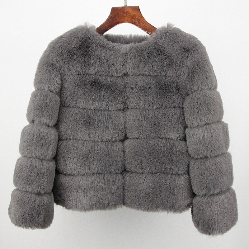 2024 Women Faux Fur Coat Autumn Winter High Quality Fluffy Short Coat Faux Fox Fur Jacket Ladies furry Fashion Tops