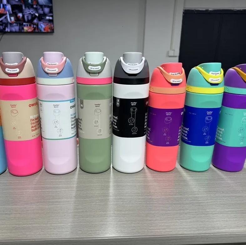 New OWALA Bottle 24Oz 32Oz Colorful Water Bottle Inulated Cup 316 Stainle Steel Space Pot Outdoor Vacuum Drink Thermo Waterbottle Cup