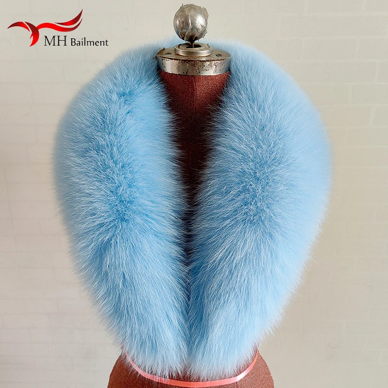 100% genuine fox fur collar womens fashionable autumn warm shawl plus size collar warm fur scarf jacket universal 241106