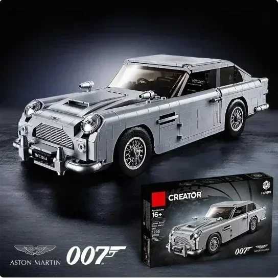 Blocks Blocks James Bond DB5 Classic Car 007 Model Building Blocks 1439 pieces Technical 10262 Assembled Building Blocks ToyY241106N1KK CL250109