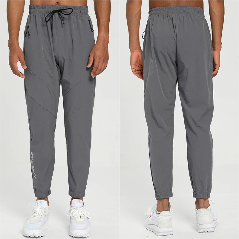 Custom Quick Dry Sports Jogging Pants with Zipper Pockets Mens Casual Trousers Solid Sweatpants Running Fitness Gym 5576 241104