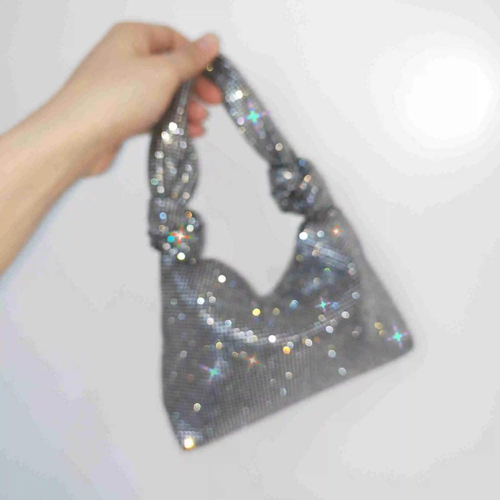 Womens Handbag Silver Black Rhinestone Evening Bag Small Clutch Bag Sac A Main Womens Fashion Mini Sac Bag 241105