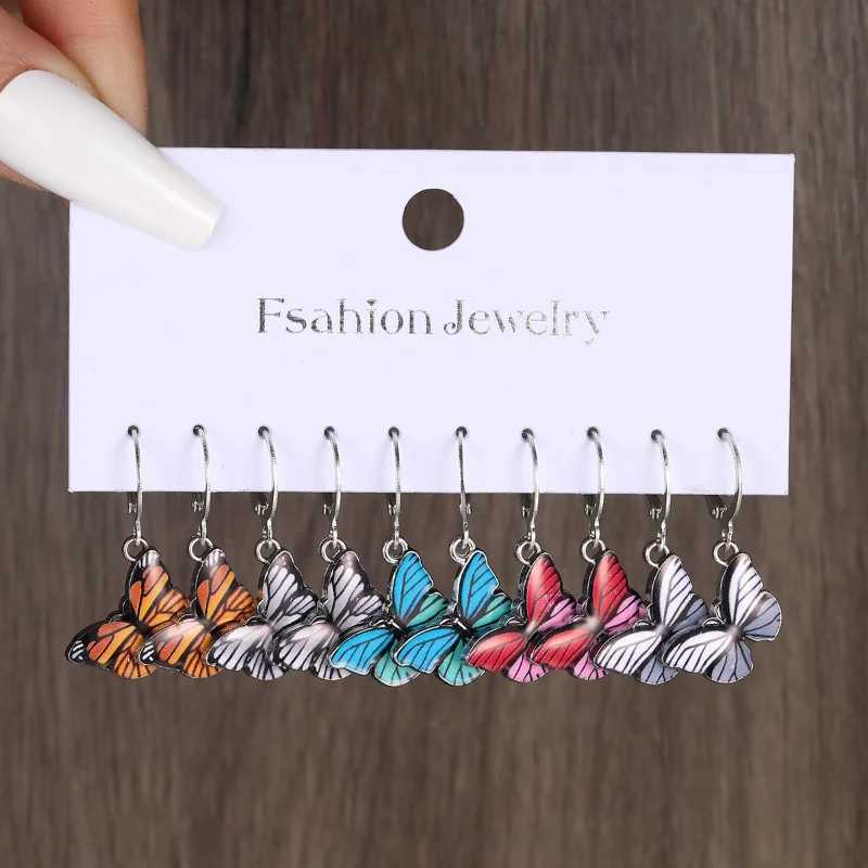 Bohemian earring set suitable for metal gold hollow pendant earrings girls parties fashionable jewelry gifts 2023 new X241106