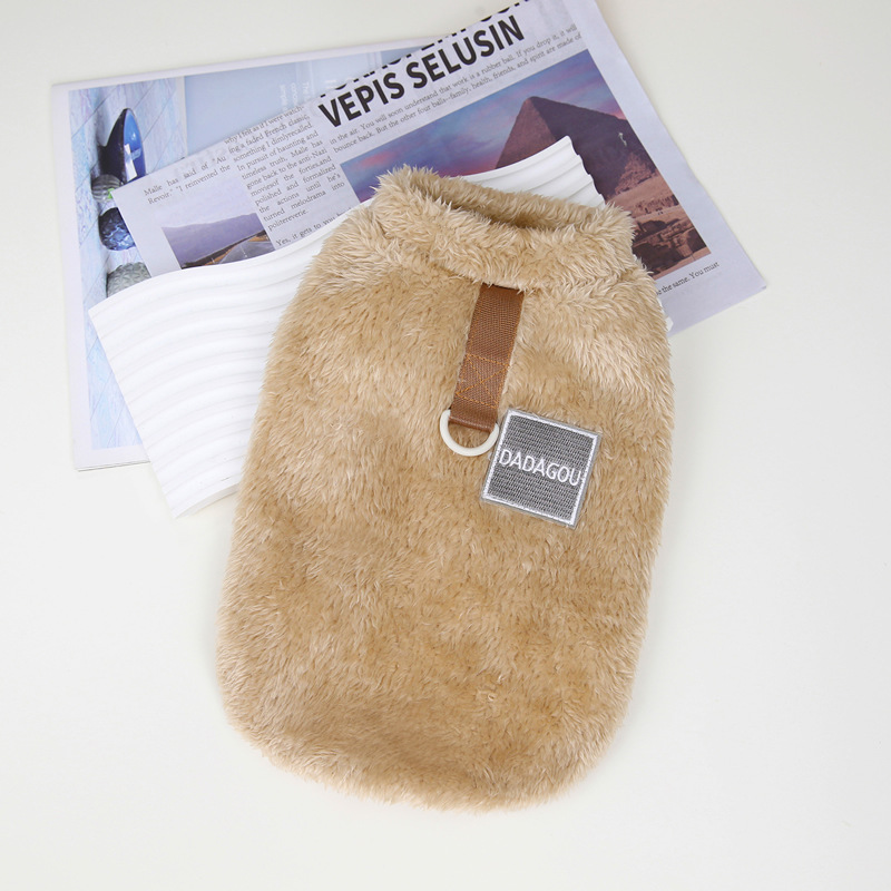 Five Colors Vest Designer Dog Clothes Double Coral Fleece Autumn Winter New Pet CLothes Kitty Puppy Apparel