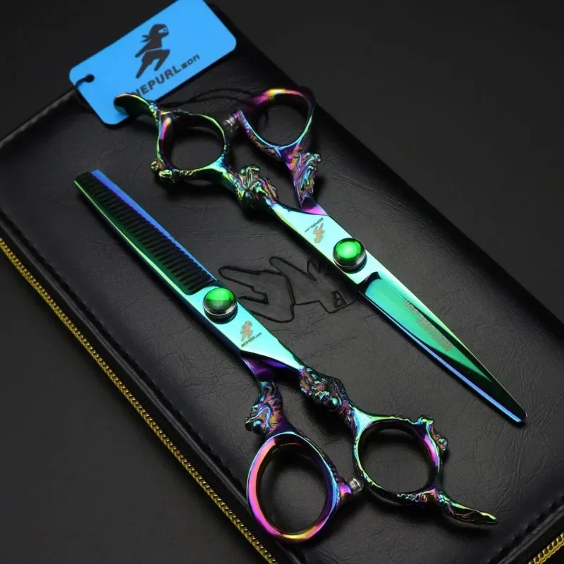 6 Inch Hair Scissors Hair Thinning Cutting Clipper Barber Scissor Hair Shears Professional Barber Shop Hairdressing ScissorsThinning Shears for Profe 