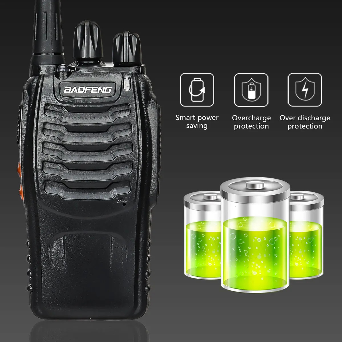 4/2/1PCS Baofeng 888S walkie talkie BF-888S 10W ham two-way radio unit UHF 400-470MHz 16CH walkie talkie transceiver USB charger 241106
