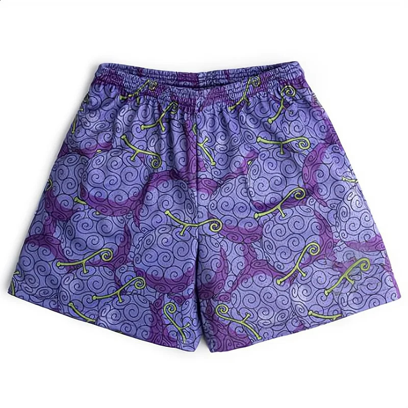 Anime Shorts Men Women Manga Cartoon 3D Printing Sports Casual to Gym Fitness Quick Dry Mesh Oversized Board Short Pants 240323