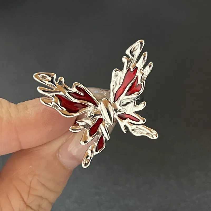 Y2K crystal ring Kpop adjustable ring Iregar Geetry punk retro ring set suitable for girls new fashion jewelry X241106