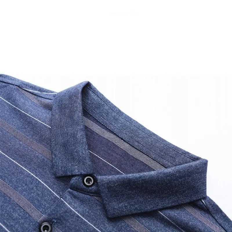 Spring and summer mens casual pocket length Sve T-shirt loose striped zipper and contrasting color top W241106