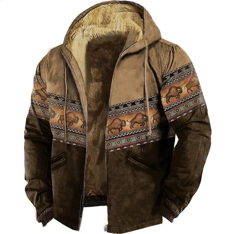 Mens Sweatshirt Polar Wool Hoodie Retro Printed Autumn/Winter Jacket Sweatshirt Gift 241106