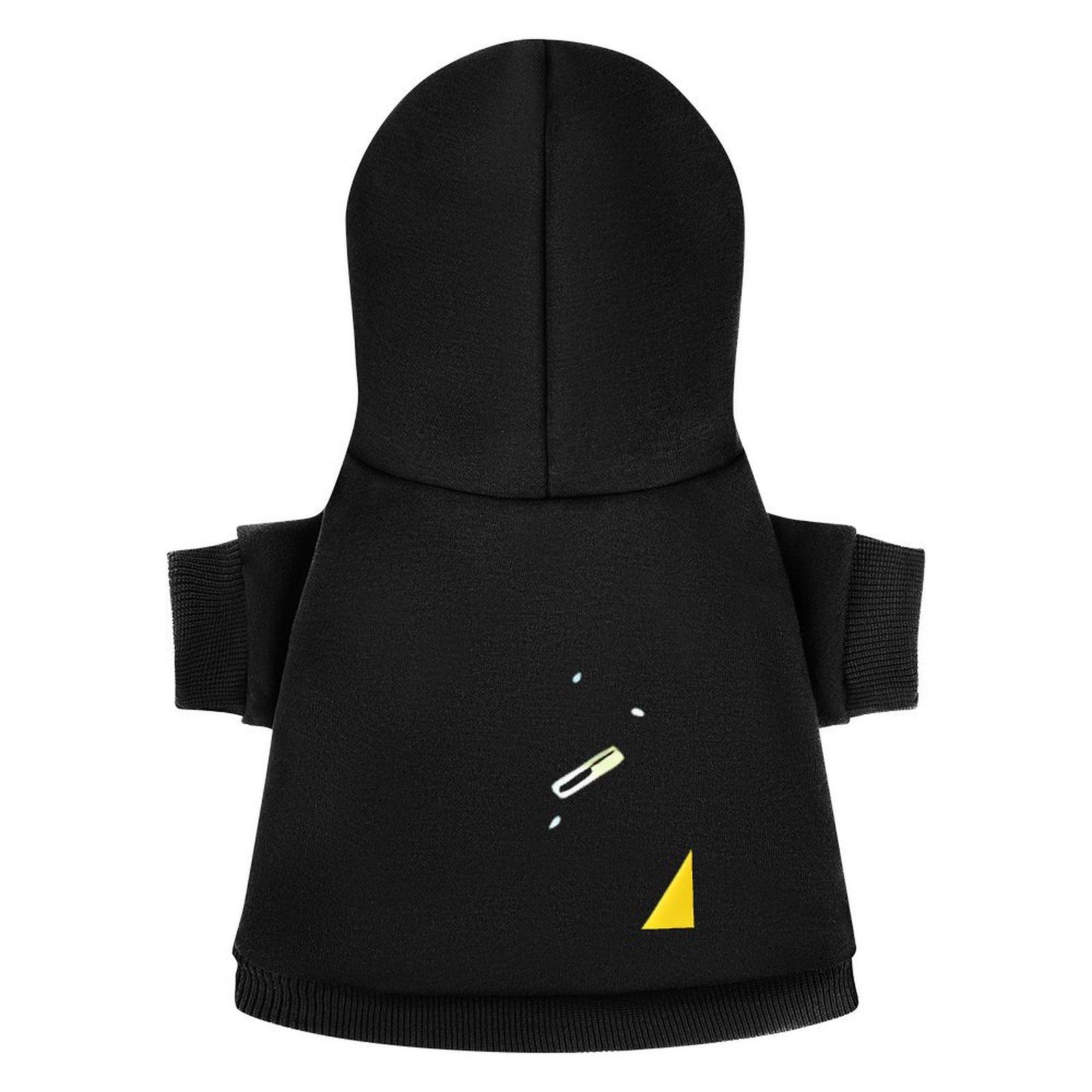 Custom Pet Hoodie Breathable Street Hip Hop Dog's Hooded Sweatshirt Black Oversized Micro Elastic Fabrics Classic Pet Clothes