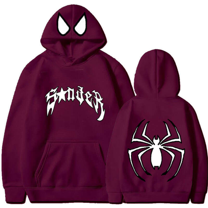 shanshi spider hoodie Dark Sportswear Men's and Women's Hoodies Gothic Couple Harajuku Large Size Spider Print hoodie