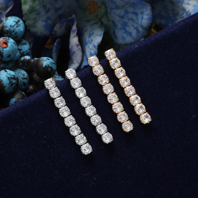 Jewelry Set Sparkling Transparent Elegant Necklace Bracelet Ring Earring Set Fashion BN8954 Retro Accessories 241106
