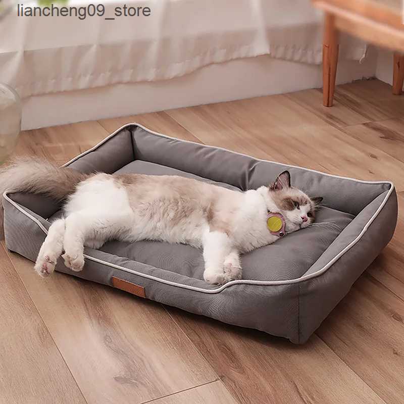 kennels pens Waterproof cat and dog bed 600D Oxford cloth pet dog bed soft thick PP cotton filling bite resistant pet pad dog accessories L240910