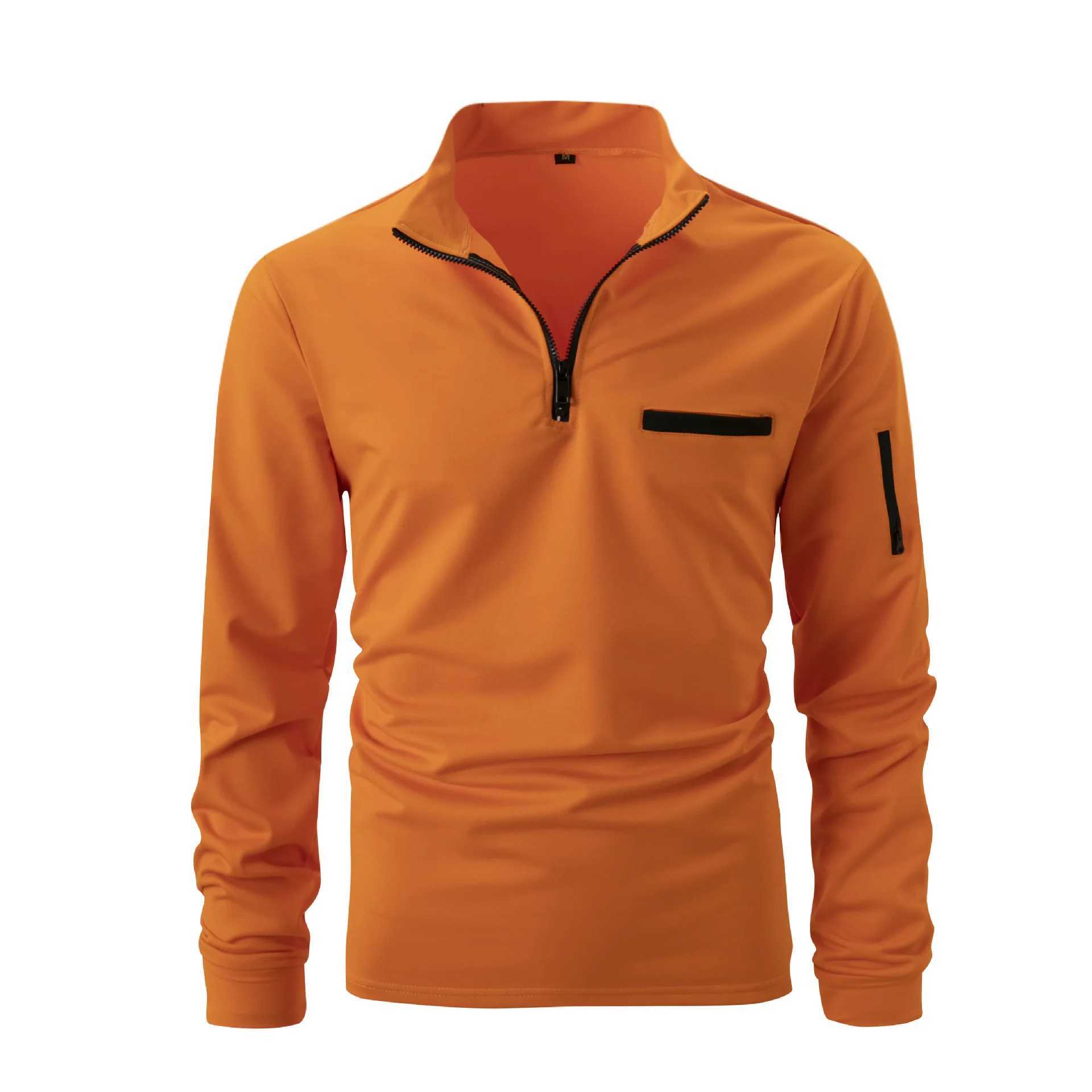 2024 Spring and Autumn Loose Fashion Casual Long SVE Shirt with Arm Zipper SCLE Mens Sportswear W241106
