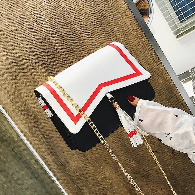 Womens bag cute Japanese cartoon magic cherry blossom tassel shoulder bag fashionable click color animated shoulder bag messenger bag241106