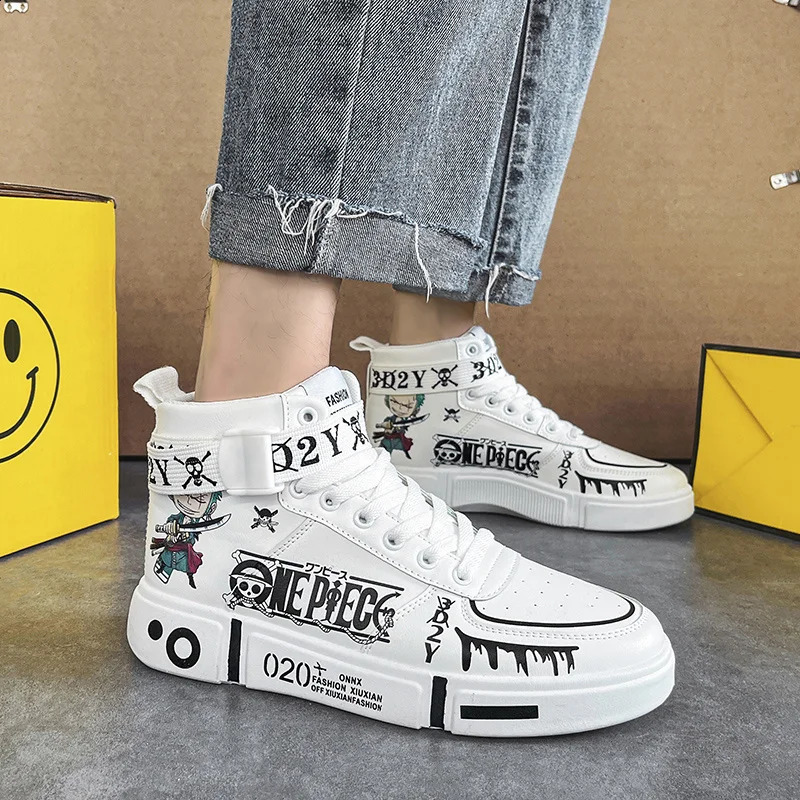 selling fashion top skateboarding shoe suitable for womens comfortable flat anime sports shoes mens anti slip sports shoes 241105